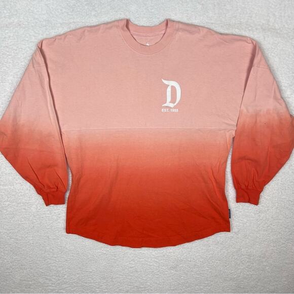Disneyland Spirit Jersey Ombre Pink Orange Logo Long Sleeve Small - Picture 2 of 6